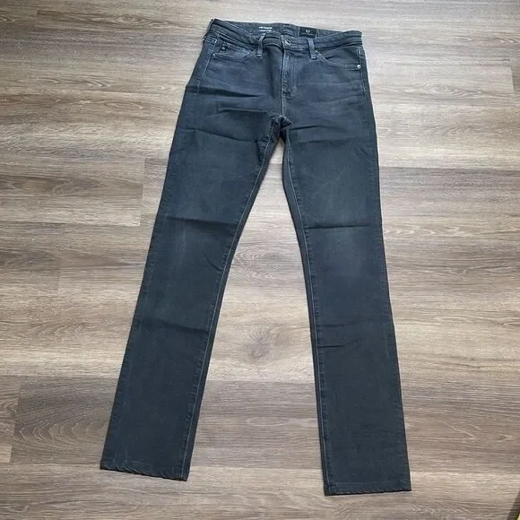 AG Adriano Goldschmied Harper Dark Gray Essential Straight Jeans 26R - Picture 2 of 13
